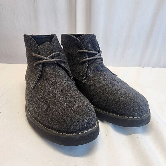 Express Men's Grey Wool Chukka Boots Size 7 - Picture 1 of 11